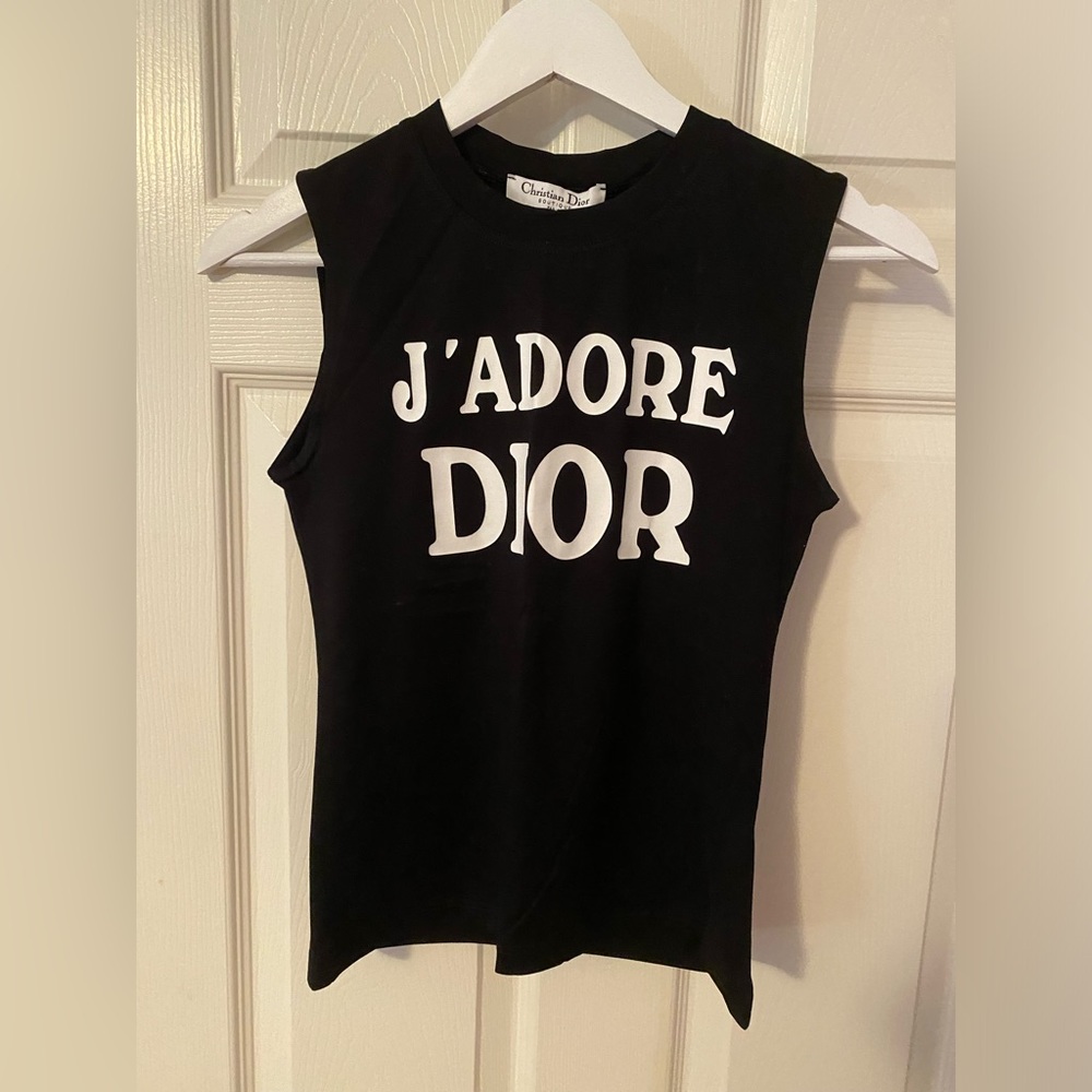 Vintage J’Adore Dior Black Tee Size 4